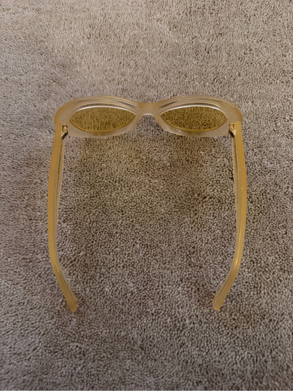 Zimmermann Cream Transparent Round Sunglasses with Yellow Lenses - Picture 3 of 4